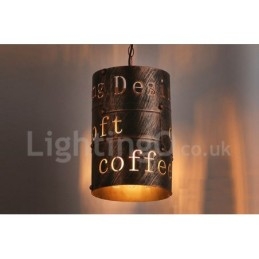 Lámpara colgante retro vintage de 1 luz para cafetería o casa.
