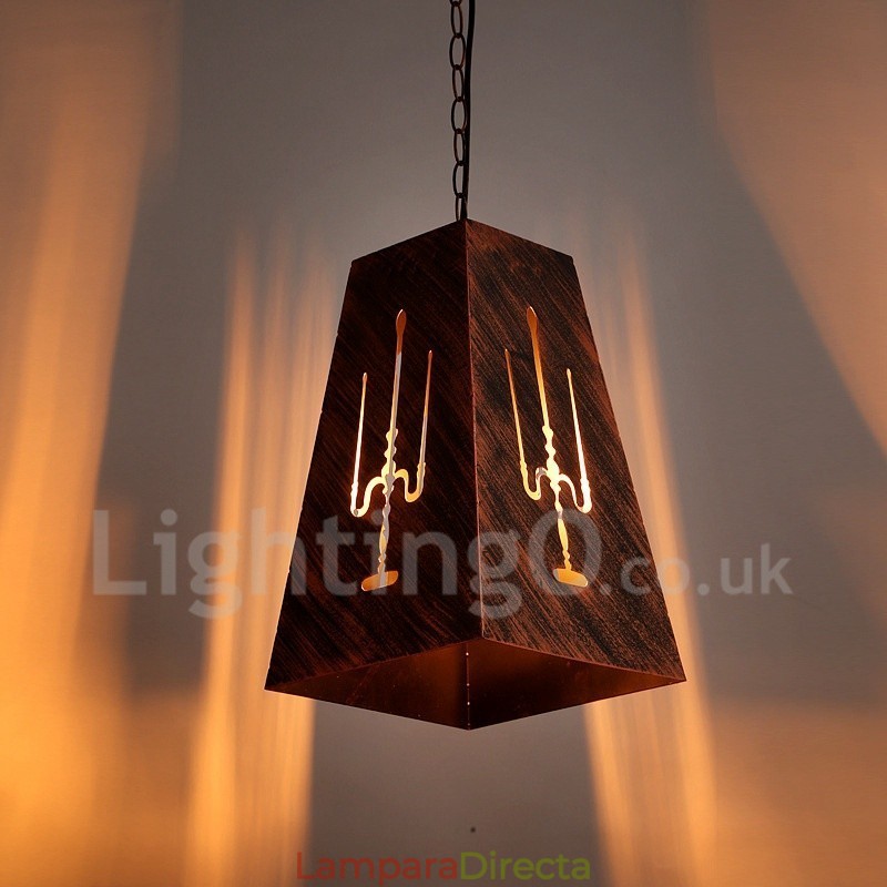 Lámpara colgante retro vintage de 1 luz para cafetería o casa.