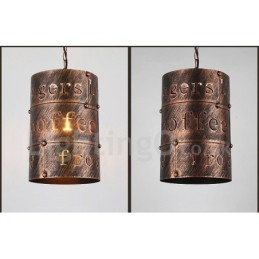 Lámpara colgante retro vintage de 1 luz para cafetería o casa.