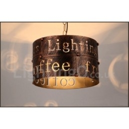 Lámpara colgante retro vintage de 1 luz para cafetería o casa.