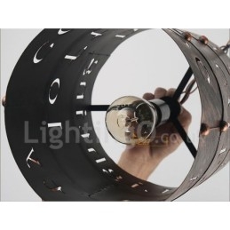 Lámpara colgante retro vintage de 1 luz para cafetería o casa.
