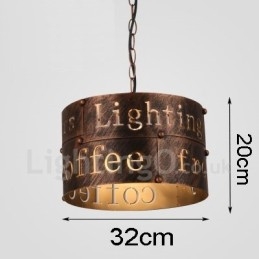 Lámpara colgante retro vintage de 1 luz para cafetería o casa.