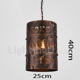 Lámpara colgante retro vintage de 1 luz para cafetería o casa.
