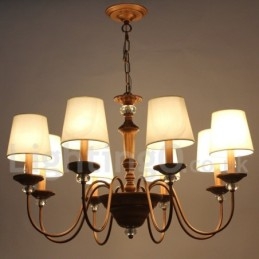 Lámpara de araña estilo vela retro de 8 luces