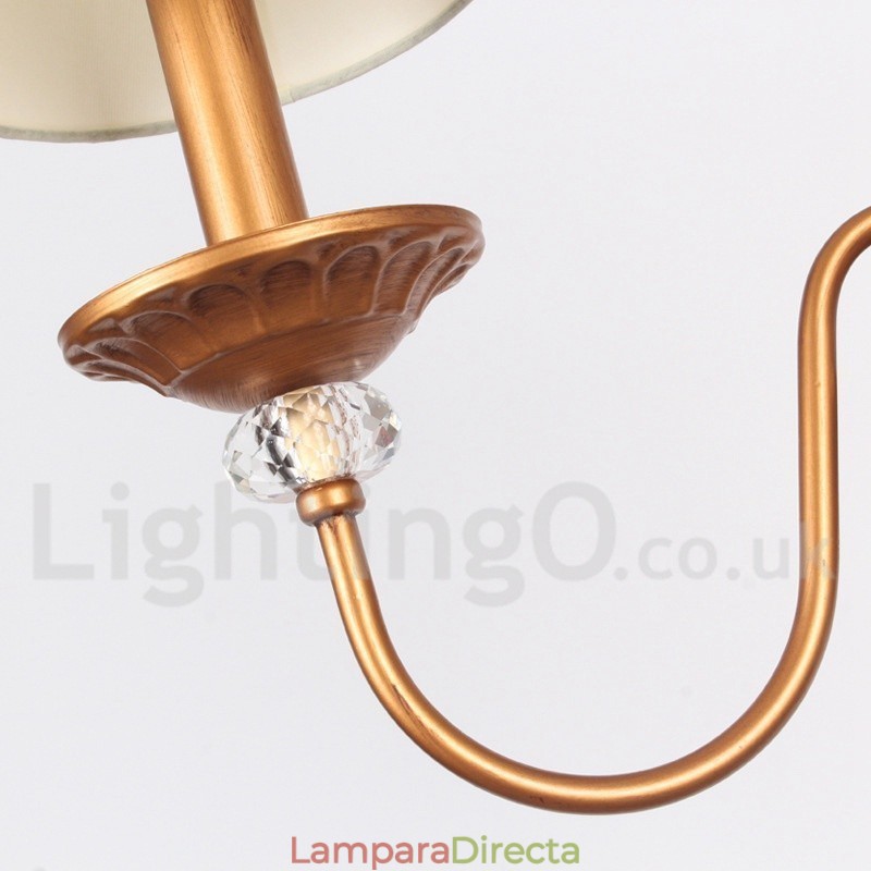 Lámpara de araña estilo vela retro de 8 luces