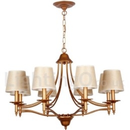 Lámpara de araña rústica estilo mediterráneo retro de 8 luces