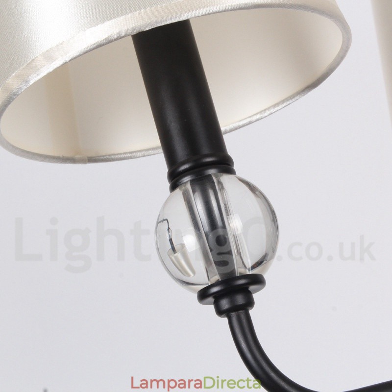 Lámpara de araña rústica retro contemporánea de 6 luces