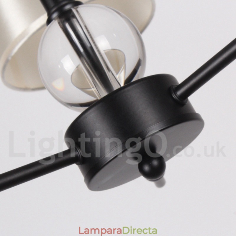 Lámpara de araña rústica retro contemporánea de 6 luces