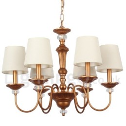 Lámpara de araña estilo vela retro rústica negra de 6 luces