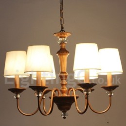 Lámpara de araña estilo vela retro rústica negra de 6 luces