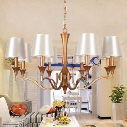Lámpara de araña estilo vela de 8 luces