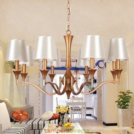 Lámpara de araña estilo vela de 8 luces Lámpara de araña estilo vela de 8 luces