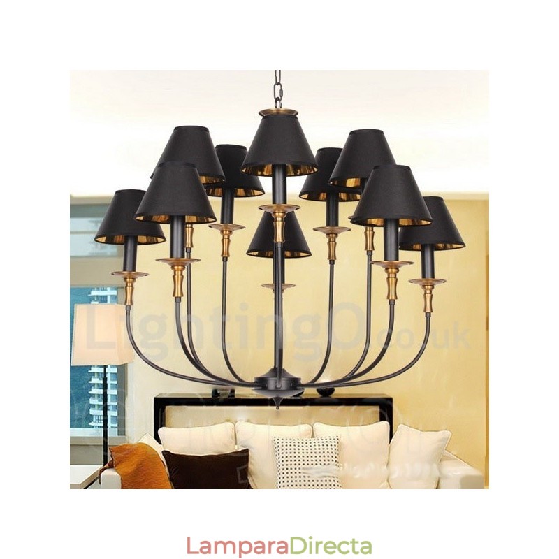 Lámpara de araña estilo vela retro contemporáneo