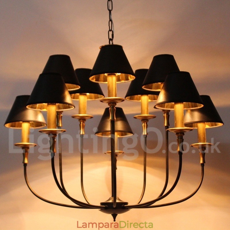 Lámpara de araña estilo vela retro contemporáneo