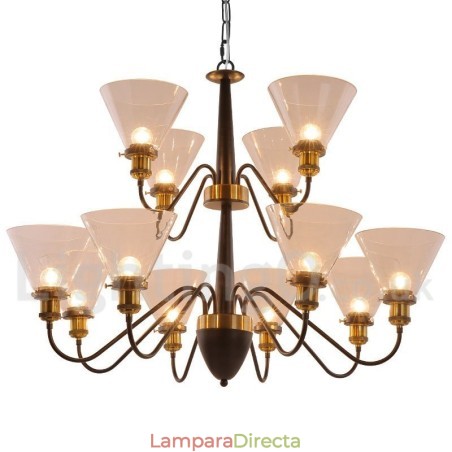 Lámpara de araña grande estilo vela, estilo rústico retro, color negro, de 12 luces y 2 niveles Lámpara de araña grande estilo vela, estilo rústico retro, color negro, de 12 luces y 2 niveles