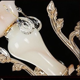 Colgante de estilo europeo de aleación de zinc con imitación de cristal de jade.