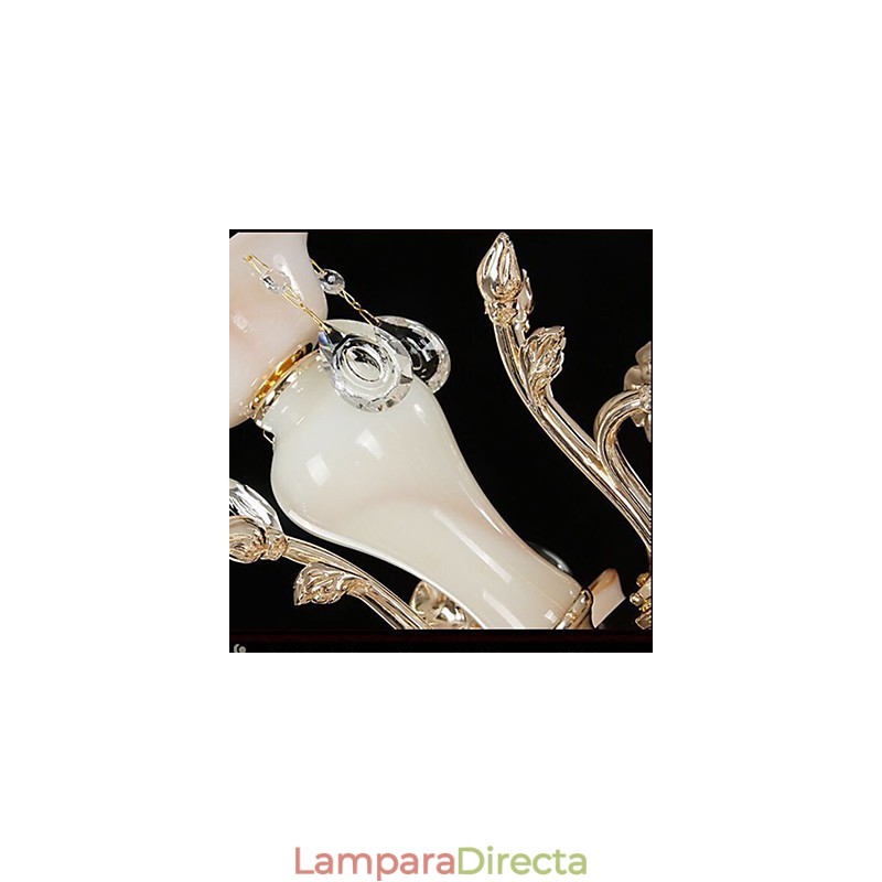 Colgante de estilo europeo de aleación de zinc con imitación de cristal de jade.