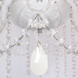 Lámpara de araña estilo vela de cristal K9 blanco de 3 luces