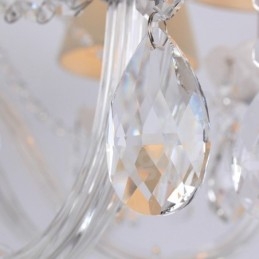 Lámpara de araña estilo vela de cristal K9 blanco de 3 luces