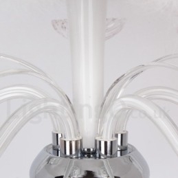 Lámpara de araña contemporánea de cristal K9 de 8 luces blancas estilo vela