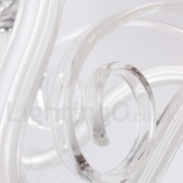 Lámpara de araña contemporánea de cristal K9 de 8 luces blancas estilo vela