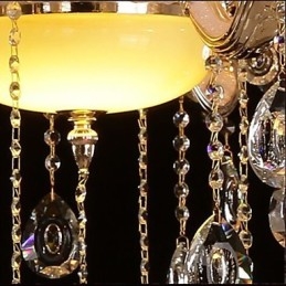 Colgante de estilo europeo de aleación de zinc con imitación de cristal de jade.