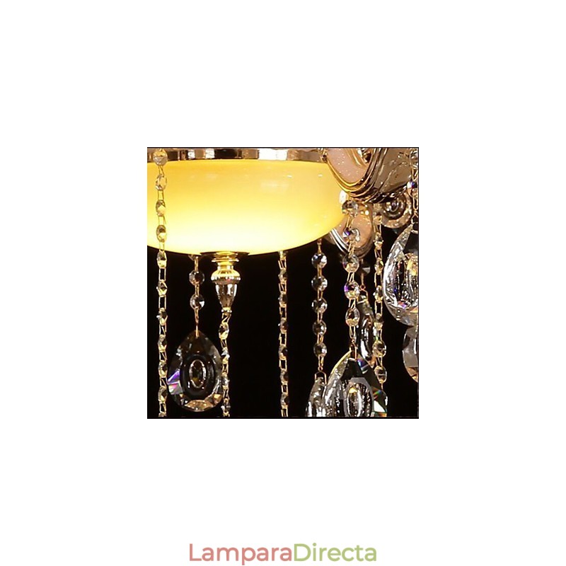 Colgante de estilo europeo de aleación de zinc con imitación de cristal de jade.