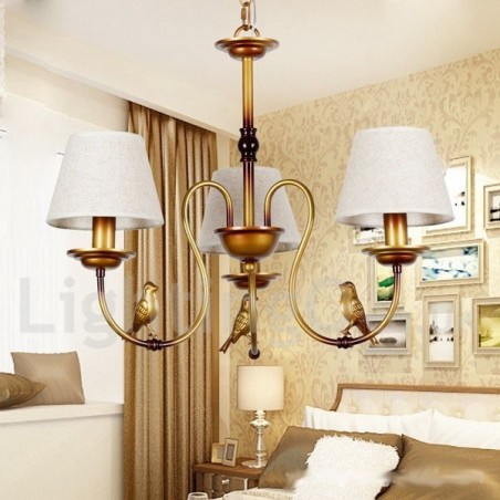 Lámpara de araña de 3 luces, estilo rústico, contemporáneo y retro.