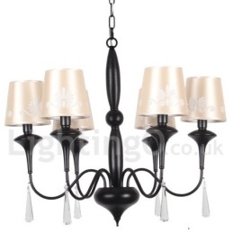 Lámpara de araña estilo vela de 6 luces estilo mediterráneo