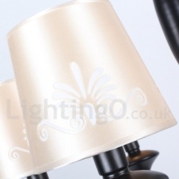 Lámpara de araña estilo vela de 6 luces estilo mediterráneo
