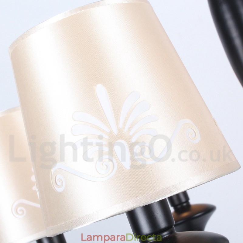 Lámpara de araña estilo vela de 6 luces estilo mediterráneo