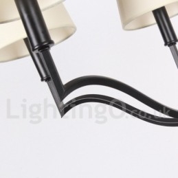 Lámpara de araña moderna contemporánea de 8 luces estilo vela