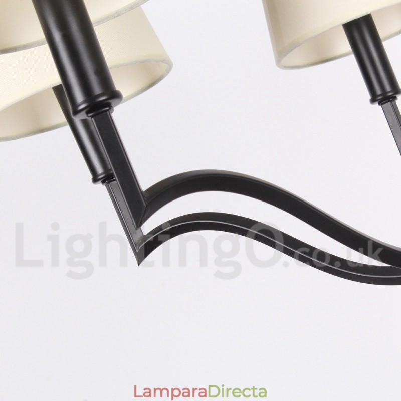 Lámpara de araña moderna contemporánea de 8 luces estilo vela