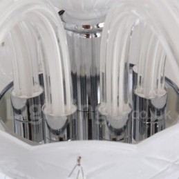 Lámpara de araña estilo vela de cristal K9 blanco de 6 luces