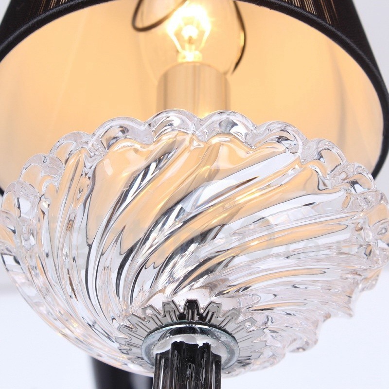 Lámpara de araña contemporánea de cristal K9 de 6 luces blancas estilo vela