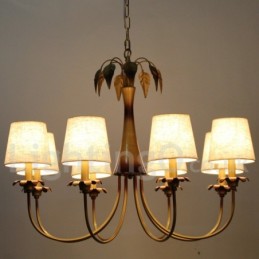 Lámpara de araña rústica contemporánea moderna de 8 luces