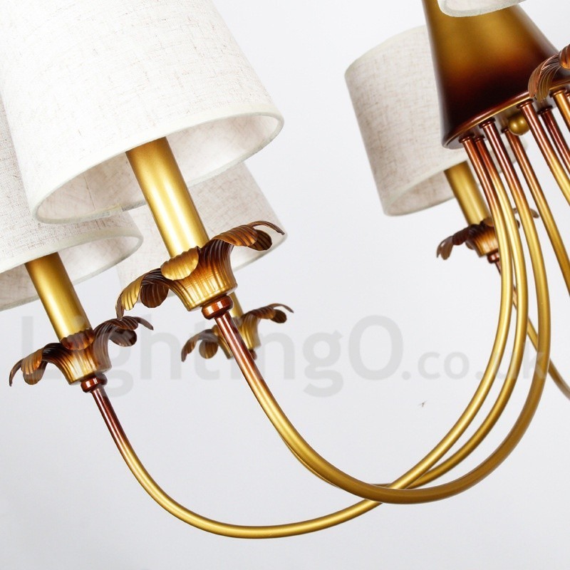 Lámpara de araña rústica contemporánea moderna de 8 luces