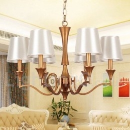 Lámpara de araña estilo vela de 6 luces estilo mediterráneo