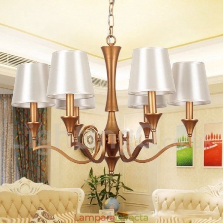 Lámpara de araña estilo vela de 6 luces estilo mediterráneo Lámpara de araña estilo vela de 6 luces estilo mediterráneo