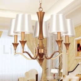 Lámpara de araña rústica de estilo mediterráneo con 5 luces