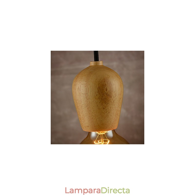 Lámpara de araña estilo mini moderna contemporánea de madera de bambú