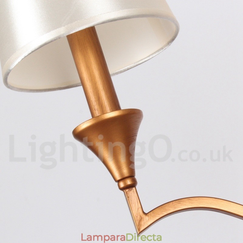 Lámpara de araña rústica de estilo mediterráneo con 5 luces