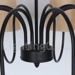 Lámpara de araña de estilo mediterráneo rústico contemporáneo de 8 luces