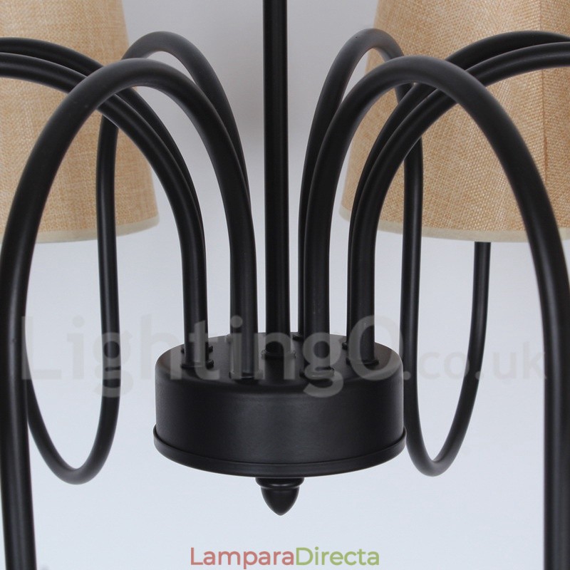 Lámpara de araña de estilo mediterráneo rústico contemporáneo de 8 luces