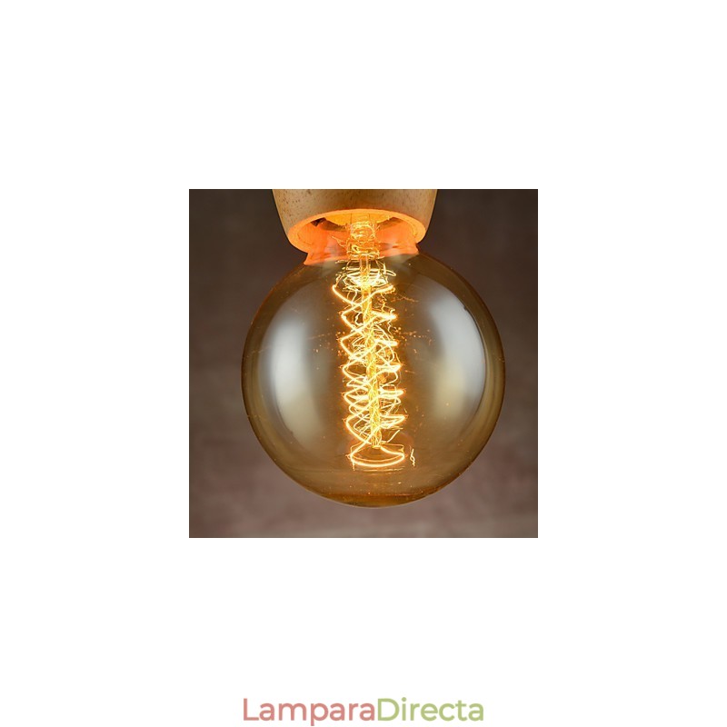 Lámpara de araña estilo mini moderna contemporánea de madera de bambú