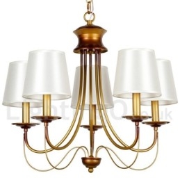 Lámpara de araña de 5 luces estilo rústico mediterráneo, moderna y contemporánea, estilo vela.