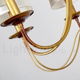 Lámpara de araña de 5 luces estilo rústico mediterráneo, moderna y contemporánea, estilo vela.