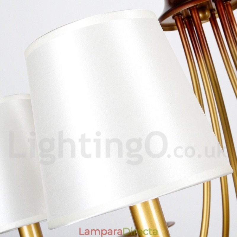Lámpara de araña de 5 luces estilo rústico mediterráneo, moderna y contemporánea, estilo vela.