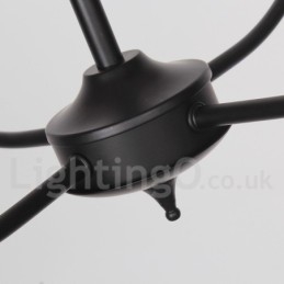 Lámpara de araña estilo vela contemporáneo retro de 4 luces