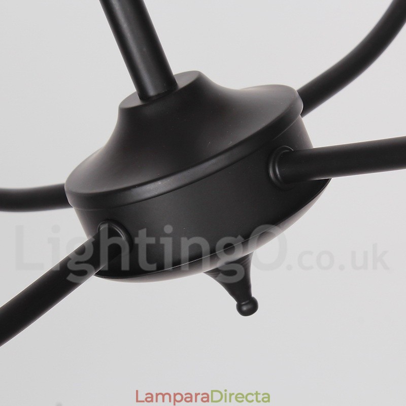 Lámpara de araña estilo vela contemporáneo retro de 4 luces